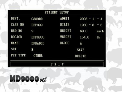 MD9000VET Veterinary 12.1 Inch Color TFT Patient Monitor, 7 Channels ECG