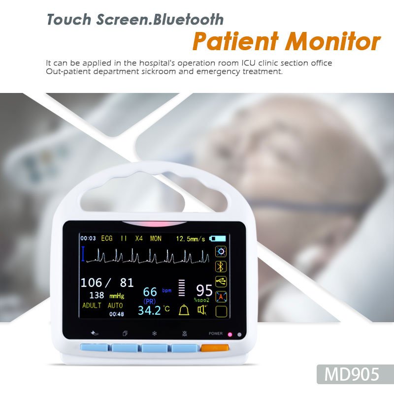 MD905 Patient Monitor Touch Screen 5.0 inch Color TFT Screen with Android App