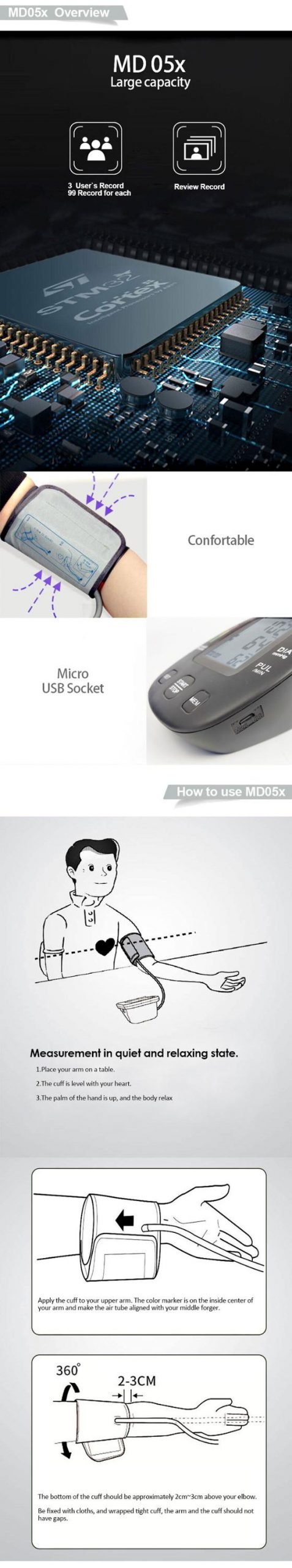 Digital Blood Pressure Monitor for Home Use and Self-Measurements