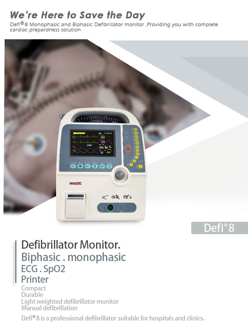 Defibrillator Professional Heart Shock Device with ECG Monitor Defi®8
