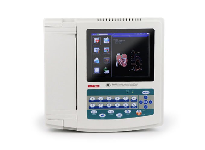 ECG Machine with 8 inch Touch and Color Screen ECG1212T